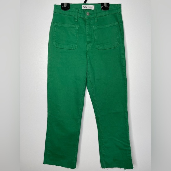 Zara kelly green high waisted pocket jeans - Picture 1 of 7